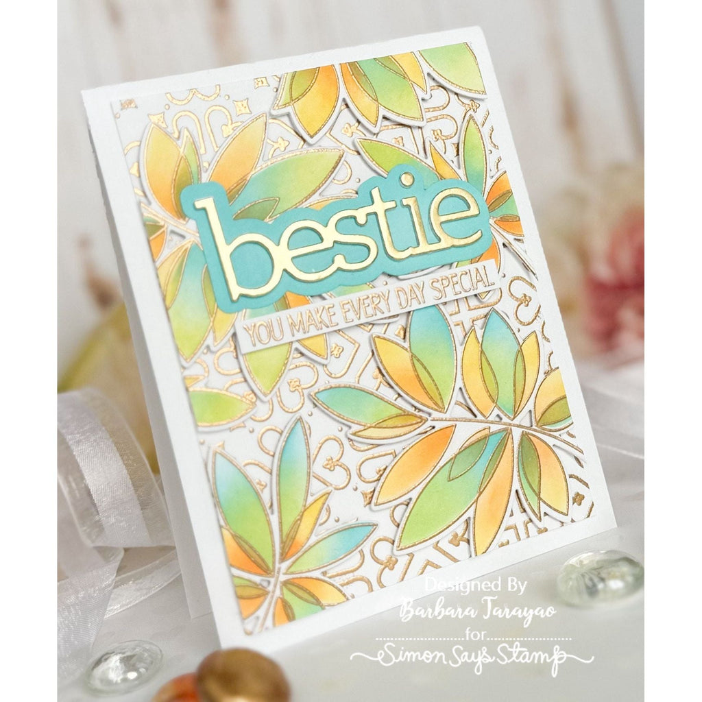 Simon Says Stamps Dies And Stencils Friendship Leafy Cluster Friend Card | color-code:ALT01