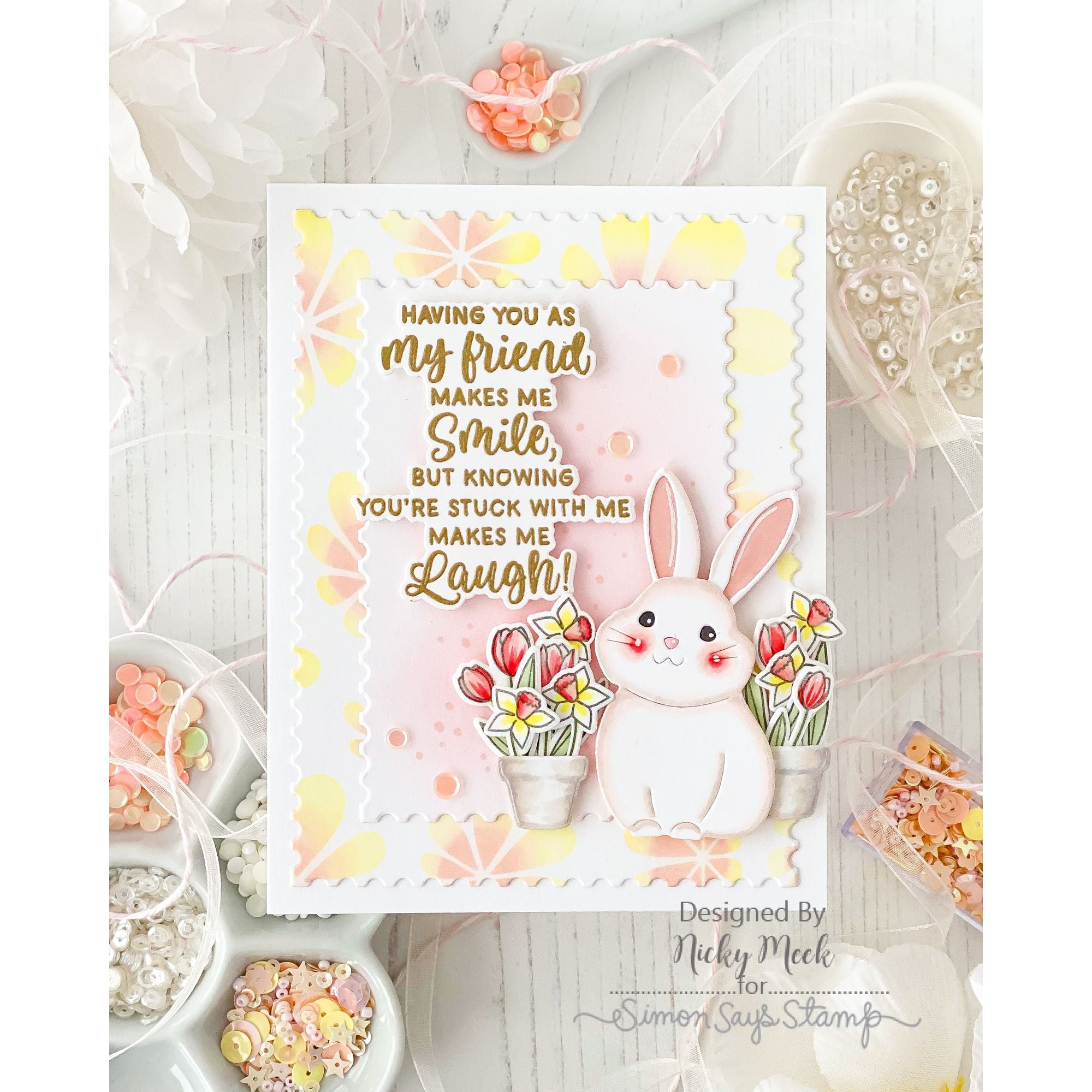 Simon Says Stamp Friendship Wafer Dies 1505sdc Beautiful Moments Friend Card