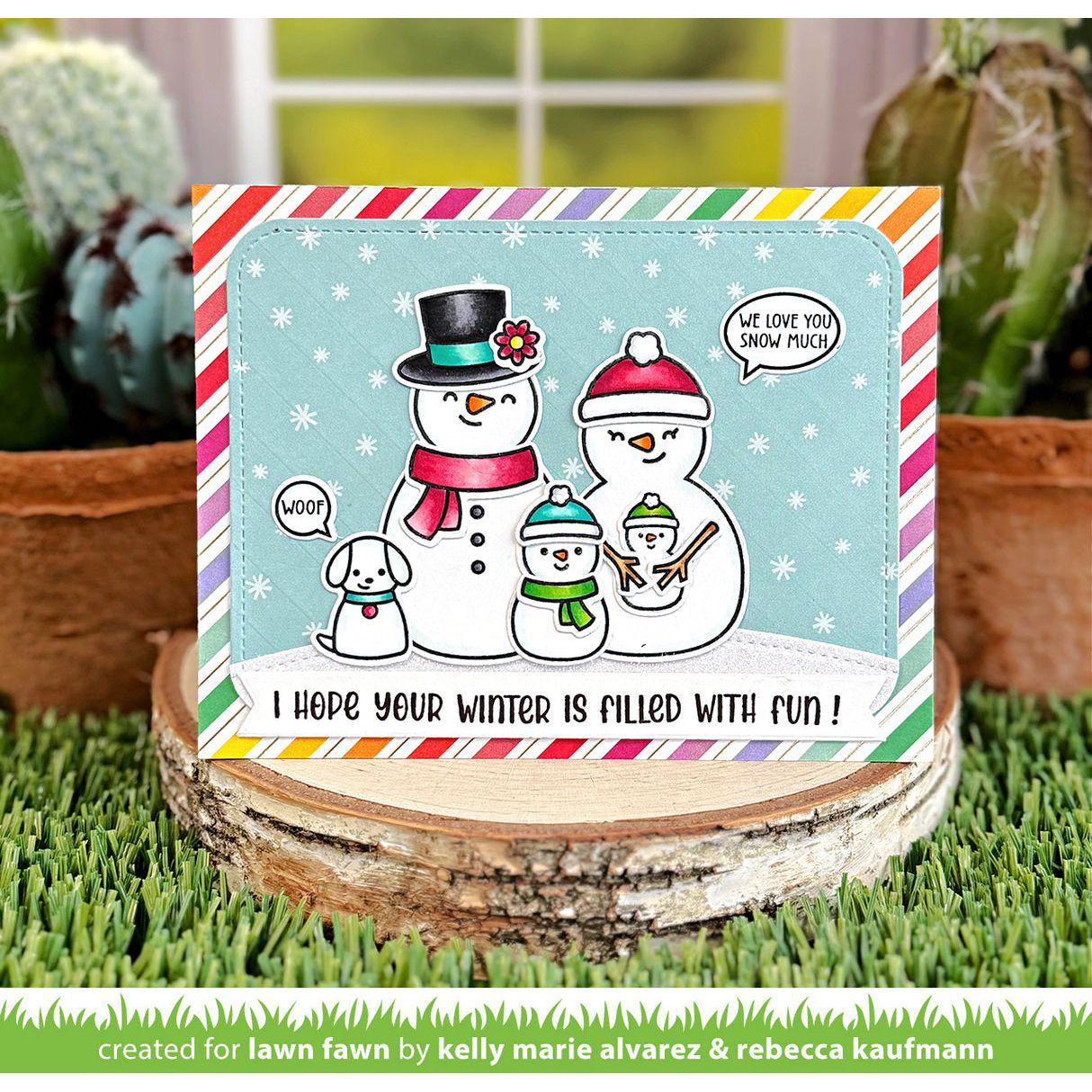 Lawn Fawn Frosty Family Add-On Clear Stamps lf3506 Filled with Fun