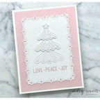 Simon Says Stamp Frosty Nordic Tree Wafer Dies s1083 Sugar and Spice Holiday Card