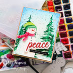 Simon Says Stamp Embossing Folder Frosty Pines sf421 Festive Fun Christmas Card