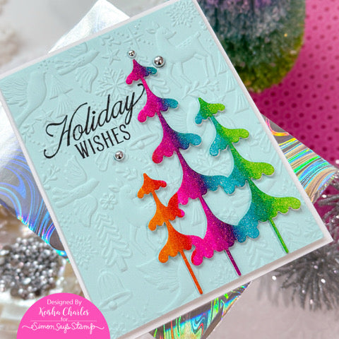 Simon Says Stamp Frosty Tree Gathering Wafer Die s1085 And Everything Nice Christmas Card | color-code:ALT06
