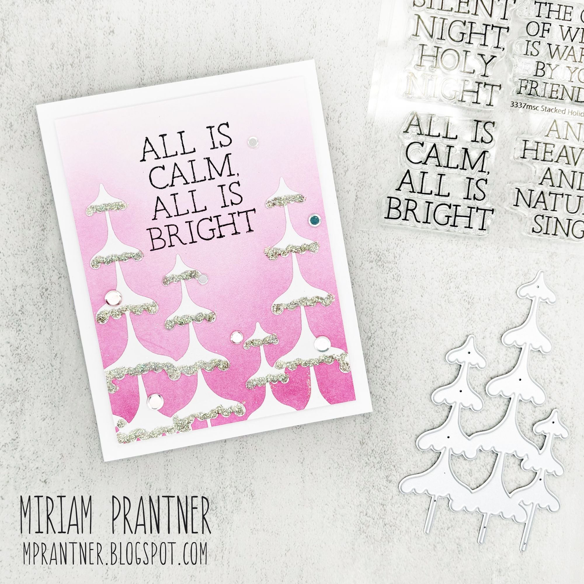 Simon Says Stamp Frosty Tree Gathering Wafer Die s1085 And Everything Nice Christmas Card | color-code:ALT02