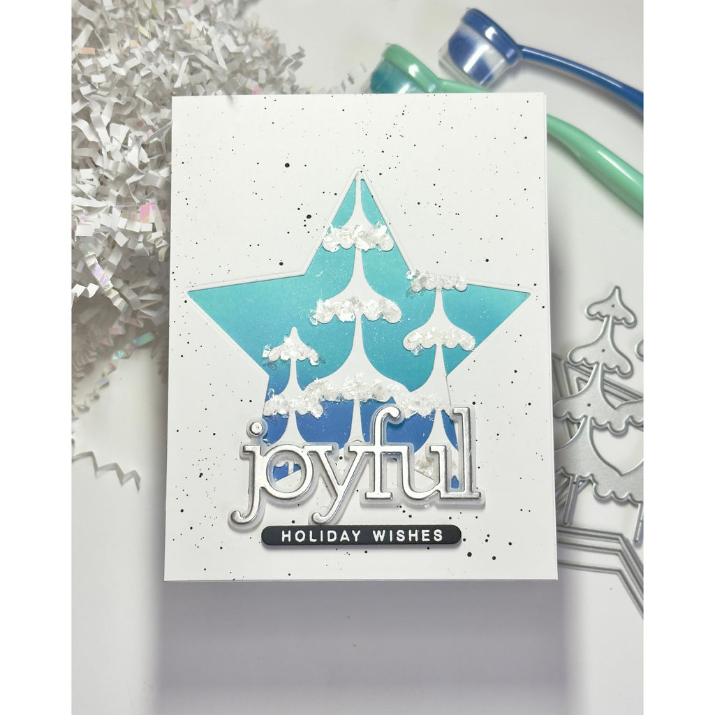 Simon Says Stamp Frosty Tree Gathering Wafer Die s1085 And Everything Nice Christmas Card