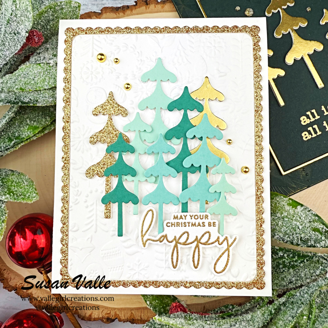 Simon Says Stamp Frosty Tree Trio Wafer Die s1082 And Everything Nice Christmas Card | color-code:ALT01