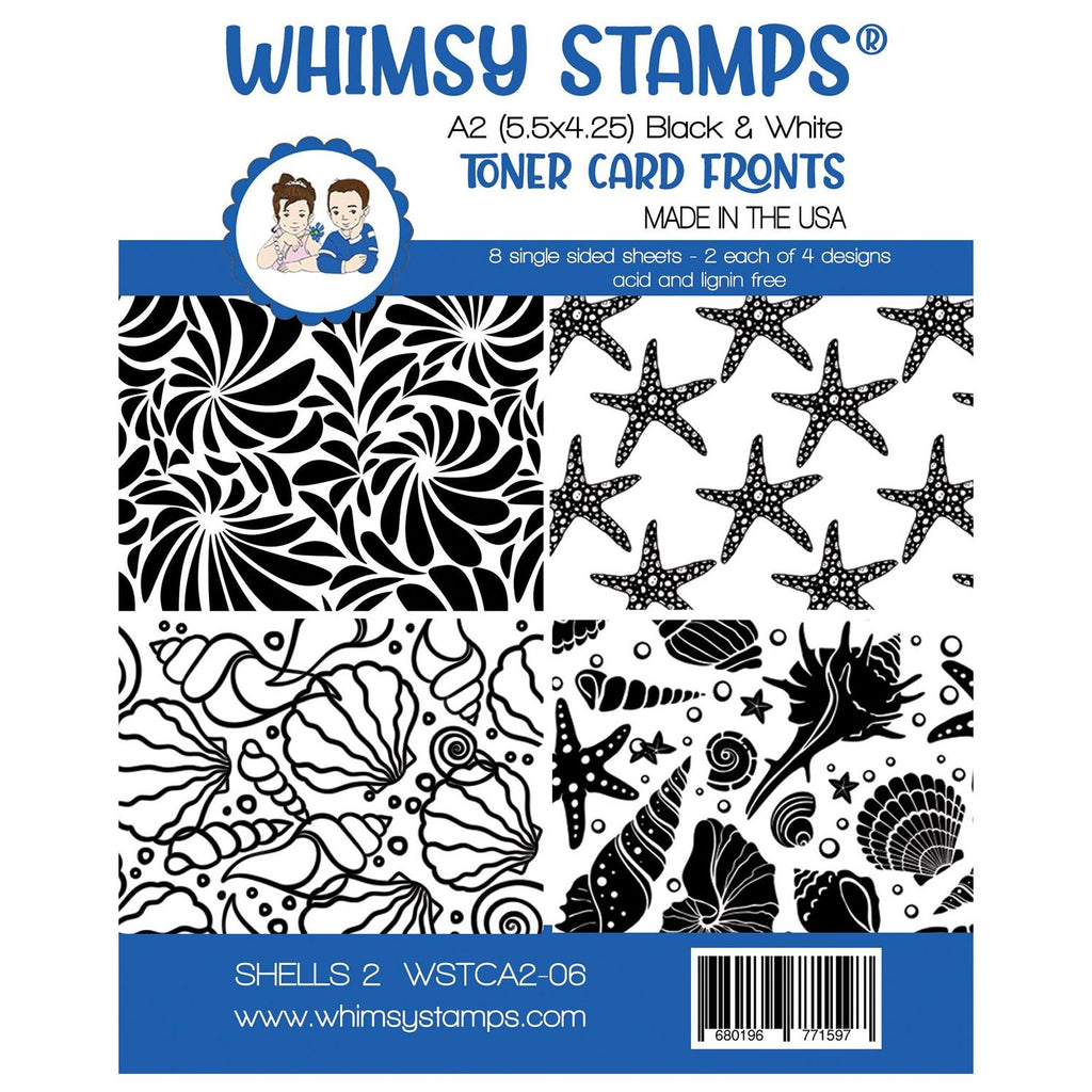 Whimsy Toner Cards A2 Shells WSTCA2-06