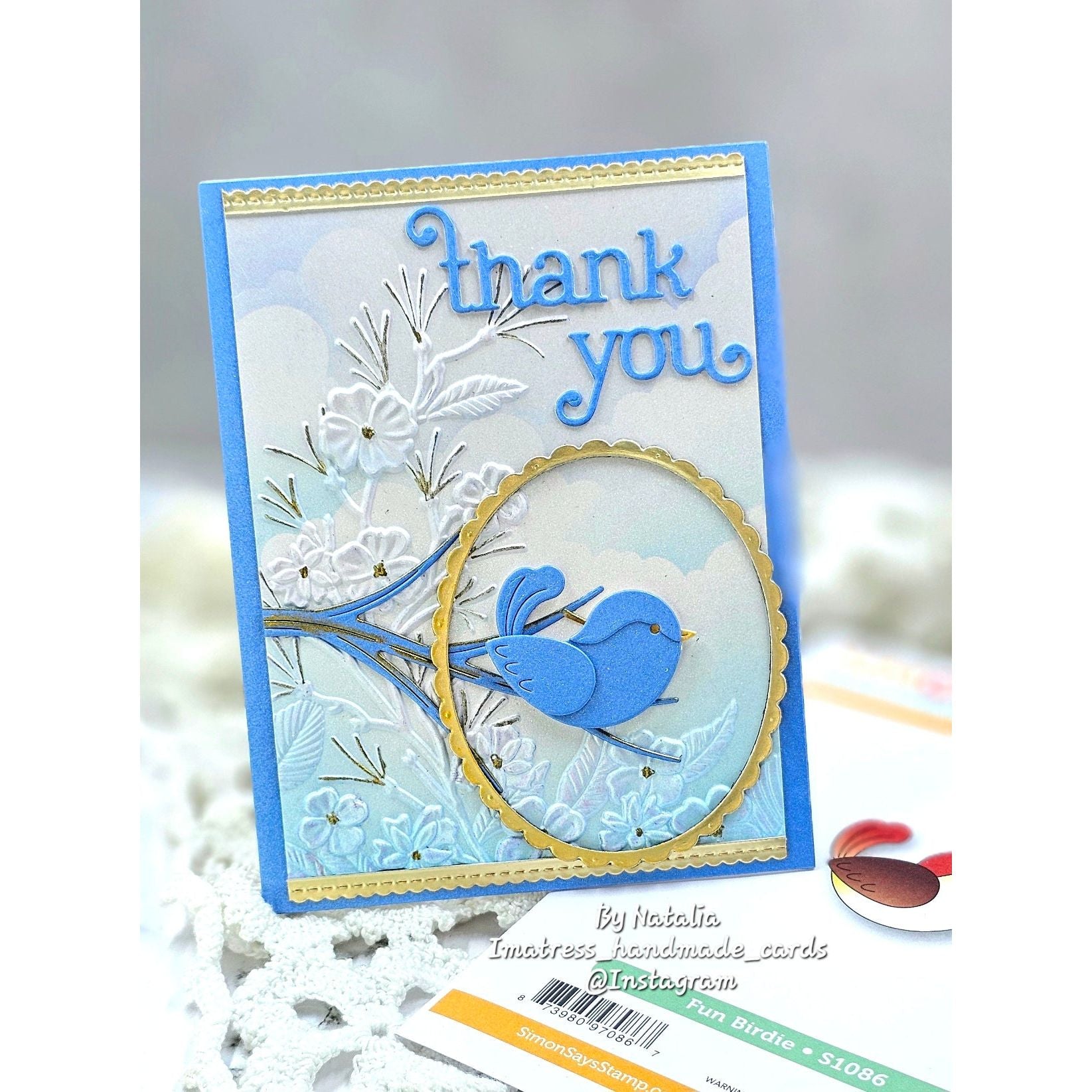 Simon Says Stamp Fun Birdie Wafer Die s1086 Happy Camper Thank You Card