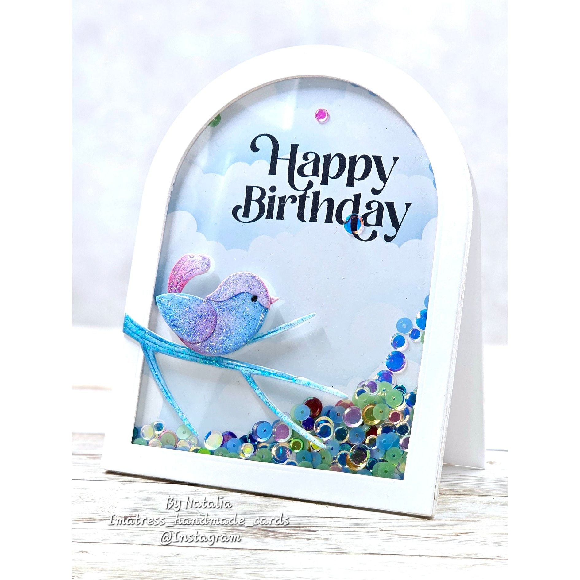 Simon Says Stamp Fun Birdie Wafer Die s1086 Happy Camper Birthday Card
