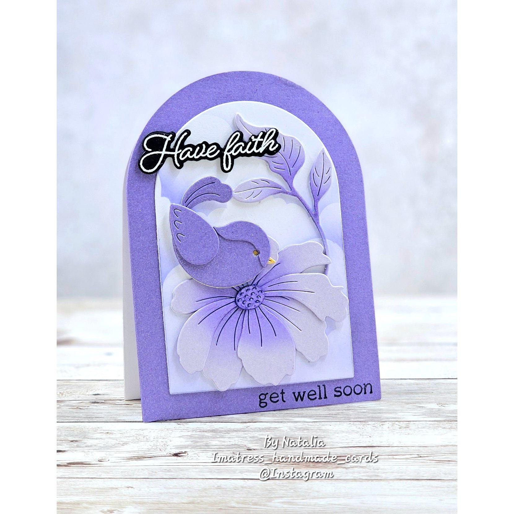 Simon Says Stamp Fun Birdie Wafer Die s1086 Happy Camper Get Well Card