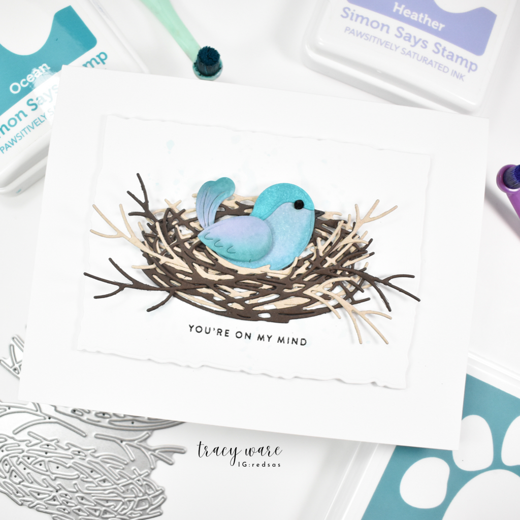 Simon Says Stamp Fun Birdie Wafer Die s1086 Happy Camper On My Mind Card | color-code:ALT08