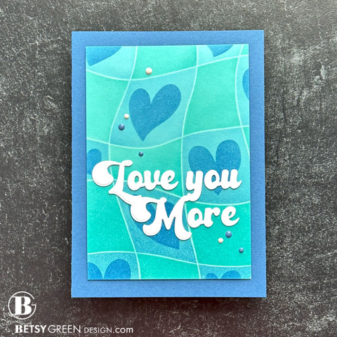 Simon Says Stamp Set of 4 Stencils Funky Hearts 1069st To Be Loved Love Card | color-code:ALT07