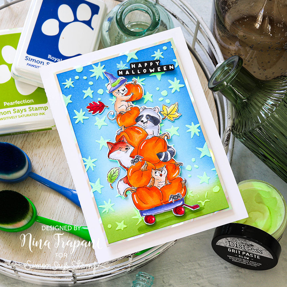 Art Impressions HALLOWEEN SLIMLINE Clear Stamps and Dies 5460 Happy Halloween | color-code:ALT01