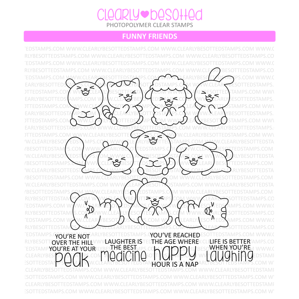 Clearly Besotted Funny Friends Clear Stamps