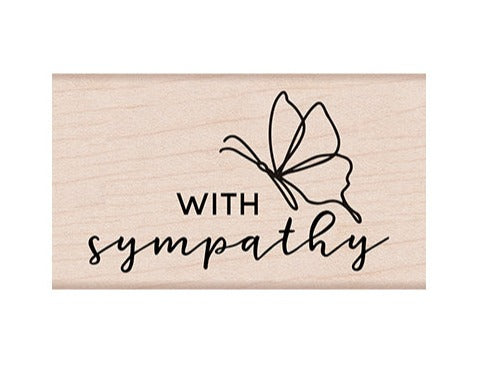 Hero Arts Mounted Rubber Stamp With Sympathy Butterfly g6504