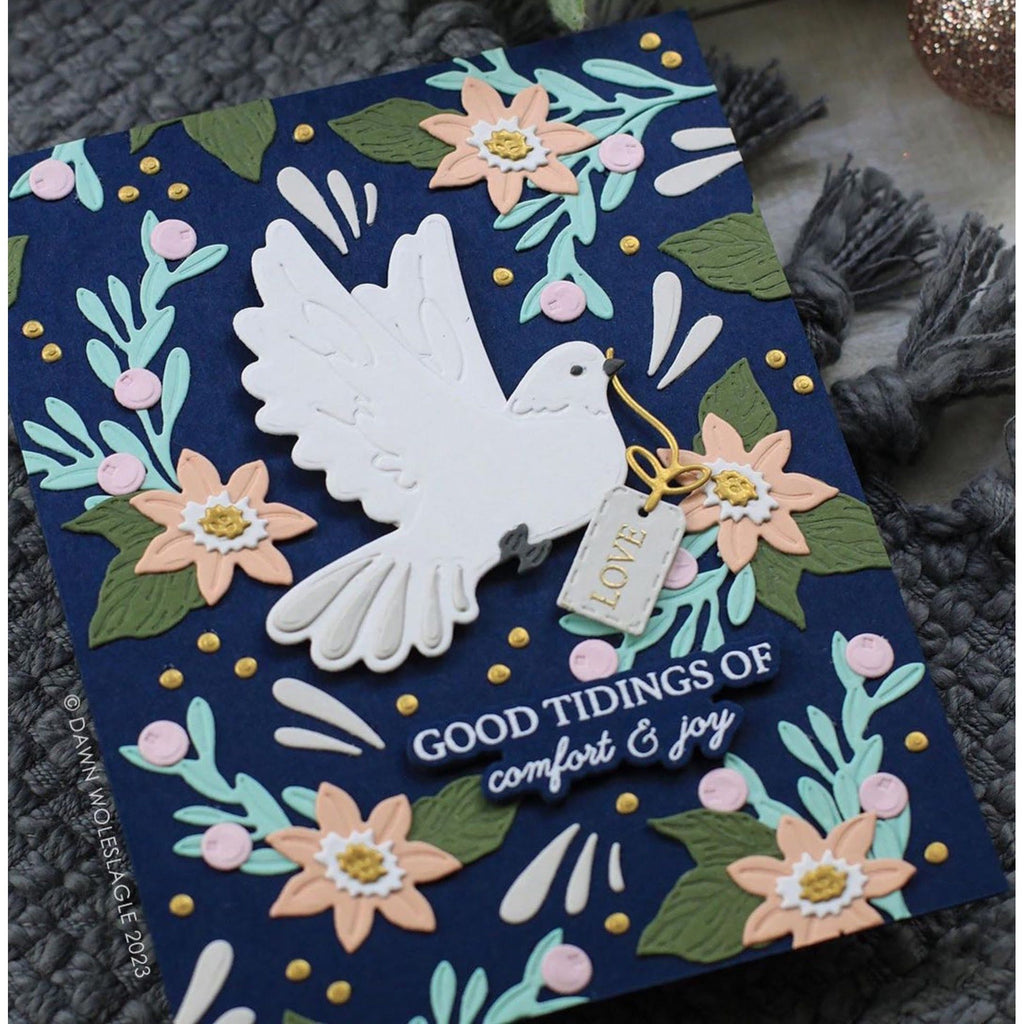 Honey Bee Lovely Layers Doves Dies hbds-lldove Tidings Of Comfort And Joy Card