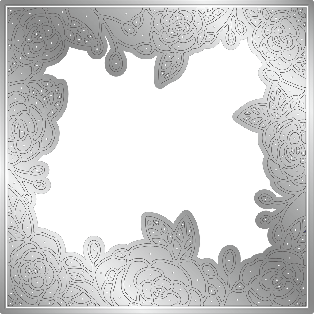 Gemini Rose Garden Die Set gem-md-cad-roseg floral frame