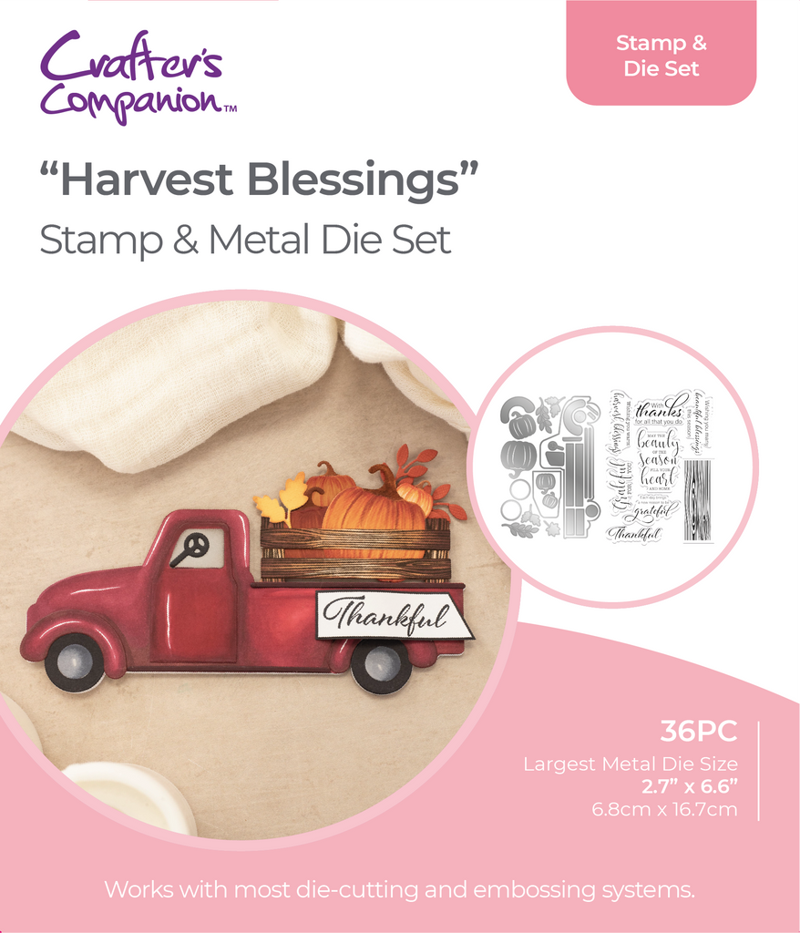 Gemini Harvest Blessings Stamp And Die Set gem-std-harvble