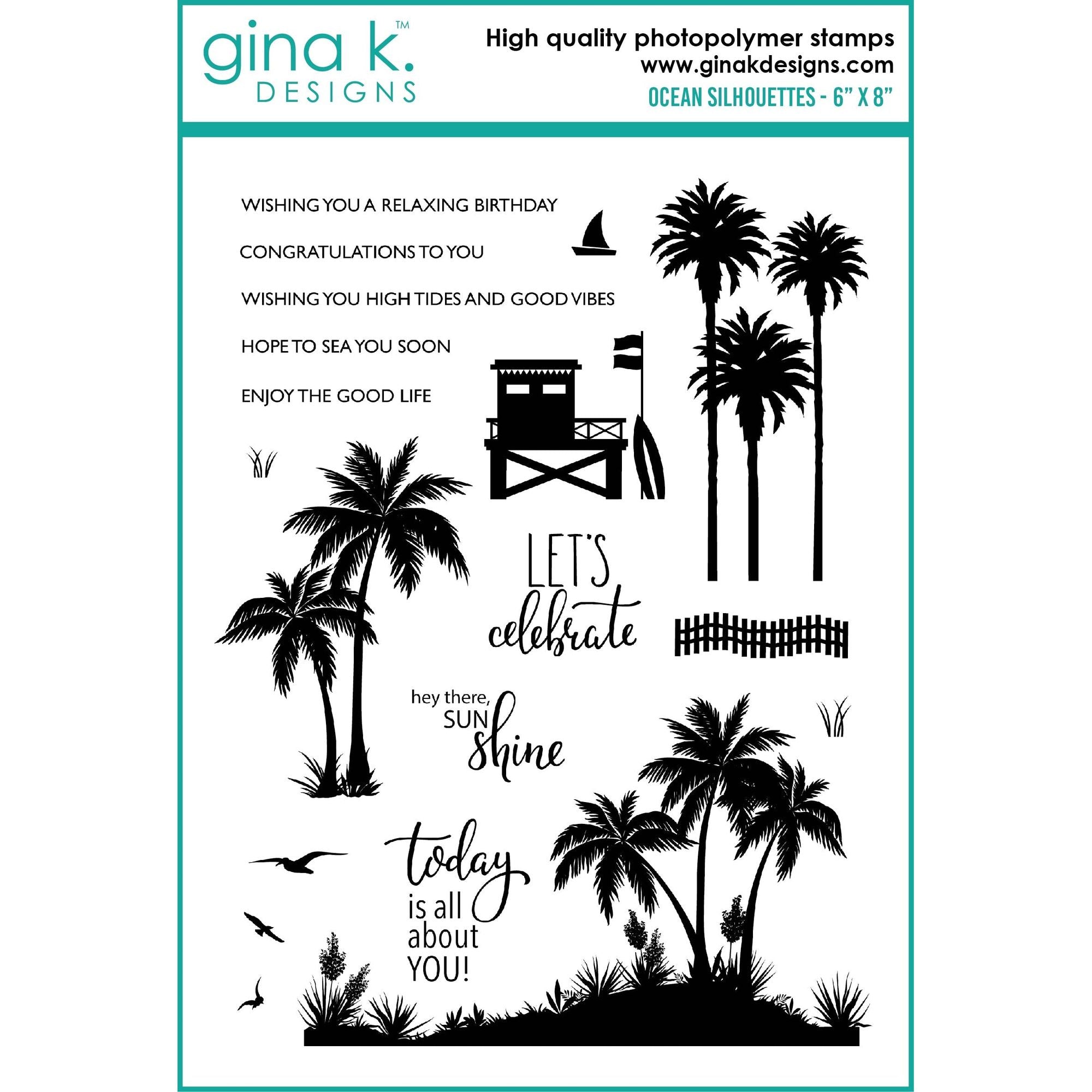 Gina K Designs Ocean Silhouettes Clear Stamps gkd170
