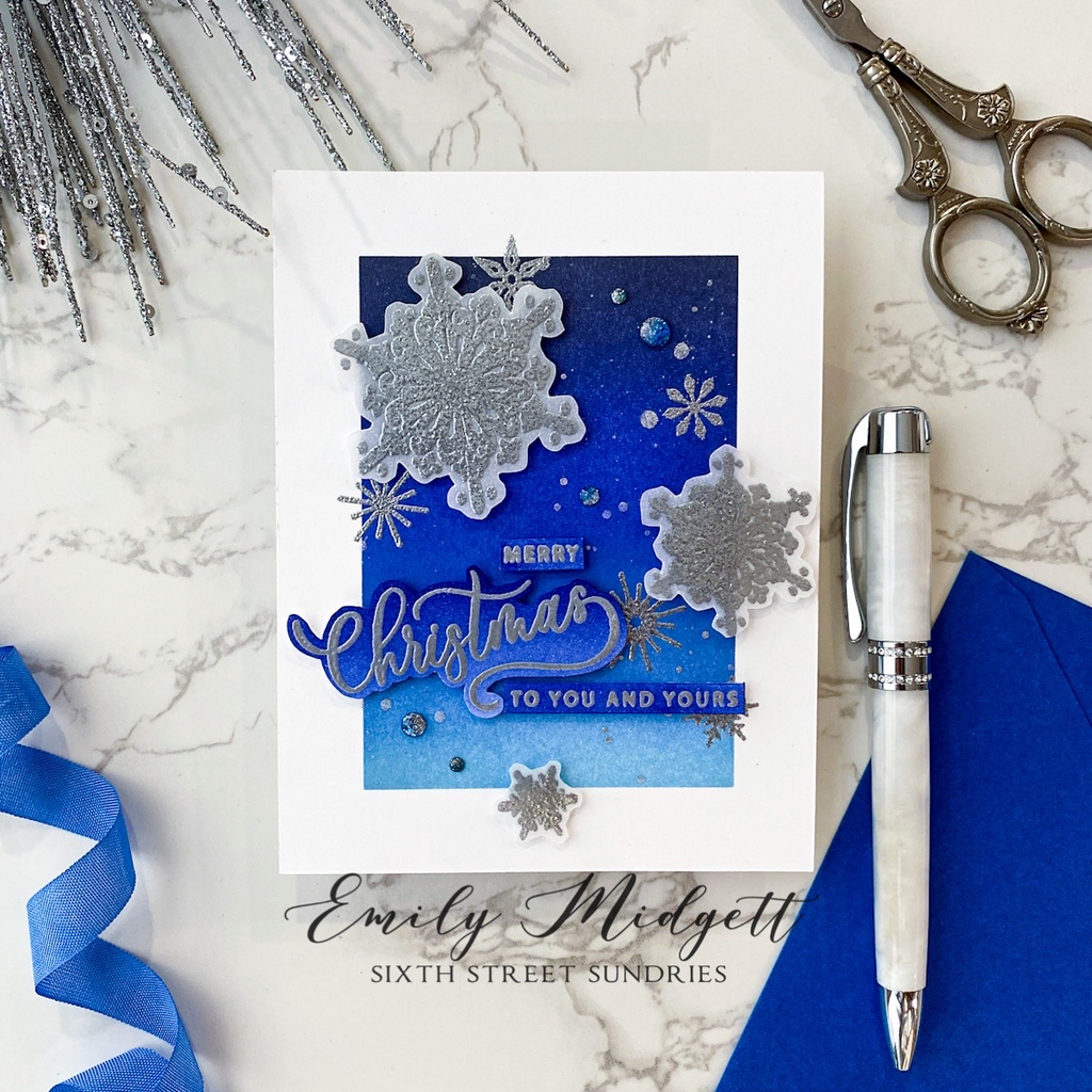 Gina K Designs STAMPtember Exclusive Shimmering Season Stamps sss202773c Christmas Card | color-code:ALT01