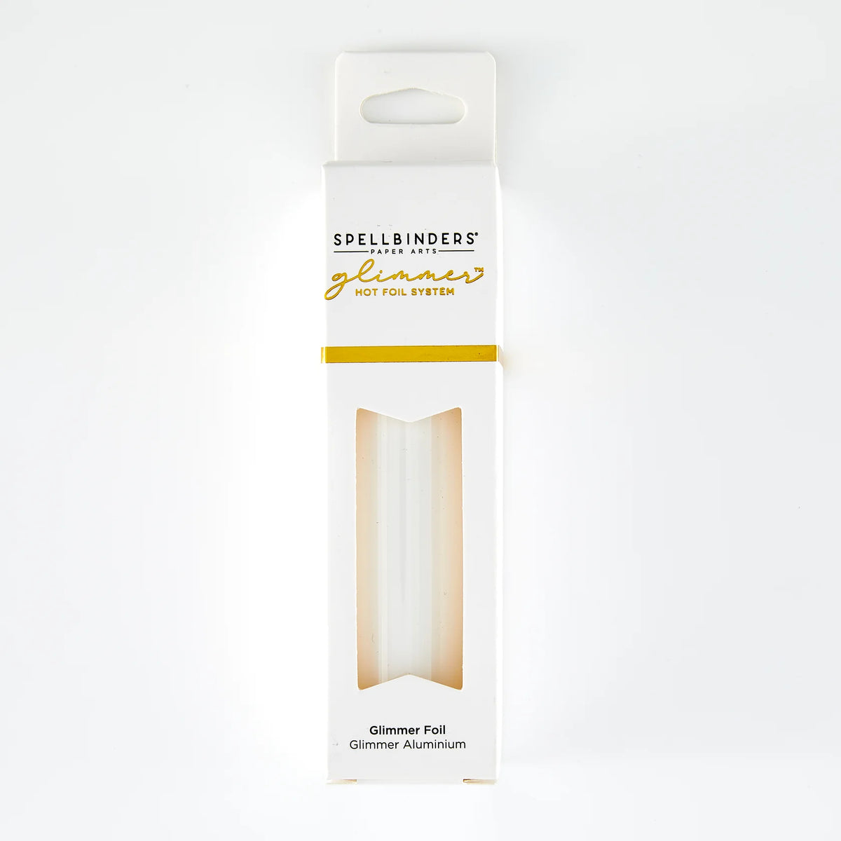 Spellbinders Glimmer Hot Foil Roll Opaque White glf-059 in package