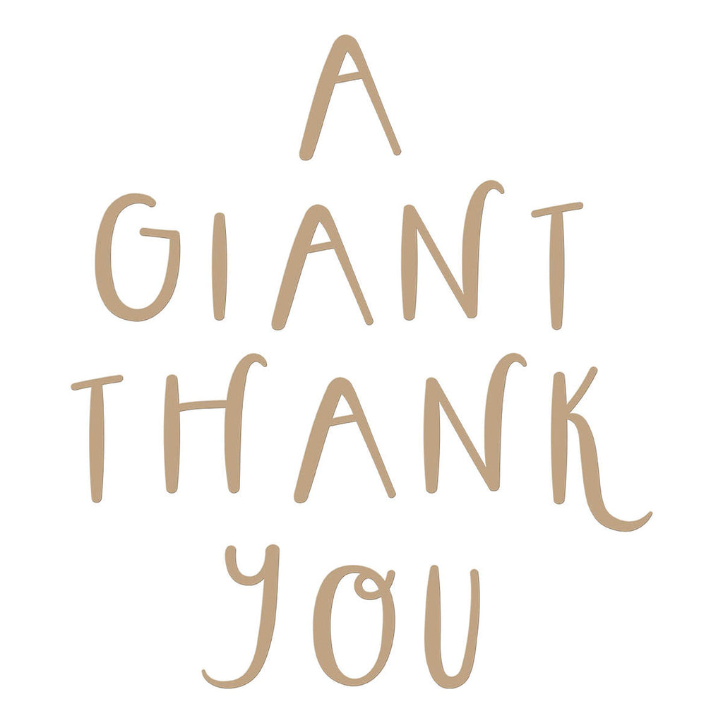 GLP-400 Spellbinders Giant Thank You Glimmer Hot Foil Plate