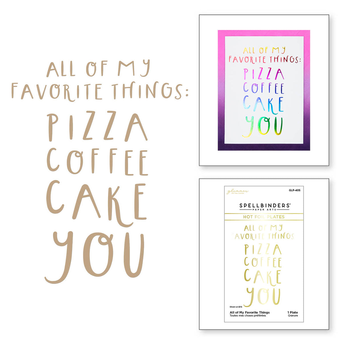 GLP-405 Spellbinders All of My Favorite Things Glimmer Hot Foil Plate Coffee