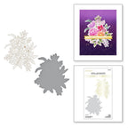 GLP-409 Spellbinders Hexi-Gem Blooms Glimmer Hot Foil Plate and Die Set Blooms