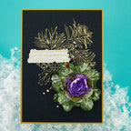GLP-431 Spellbinders Snow Garden Sentiments Hot Foil Plate and Die Set christmas cheer