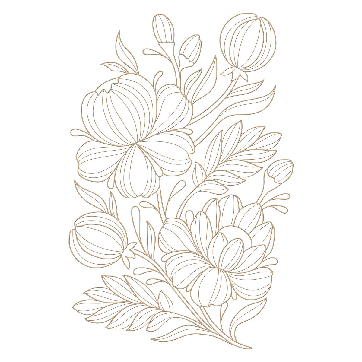 Spellbinders Glimmer Plate Peonie | Piastra Per Laminatura A Caldo | Collezione Glimmering Flowers