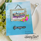 Honey Bee Gallery Wall Fall Cling Stamps hbst-666 Picture Frame Card