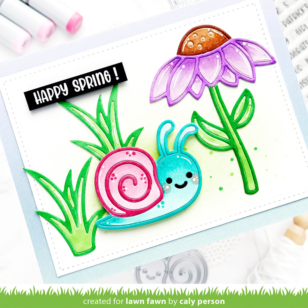 Lawn Fawn Garden Snail Dies lf3382 Happy Spring