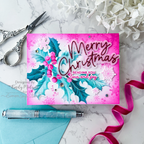 Simon Says Stamp Embossing Folder and Stencils Gathered Holly set1083gh Christmas Card | color-code:ALT04
