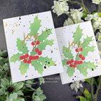 Simon Says Stamp Embossing Folder Gathered Holly sf521 Christmas Cards | color-code:ALT01