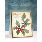 Simon Says Stamp Embossing Folder Gathered Holly sf521 Christmas Card | color-code:ALT02