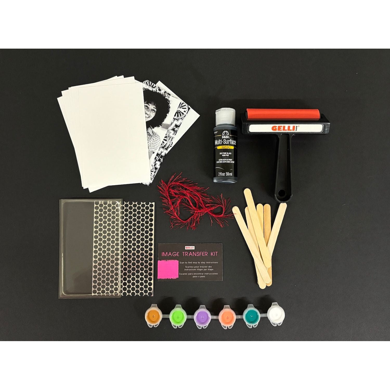 Gelli Arts Image Transfer Kit supplies