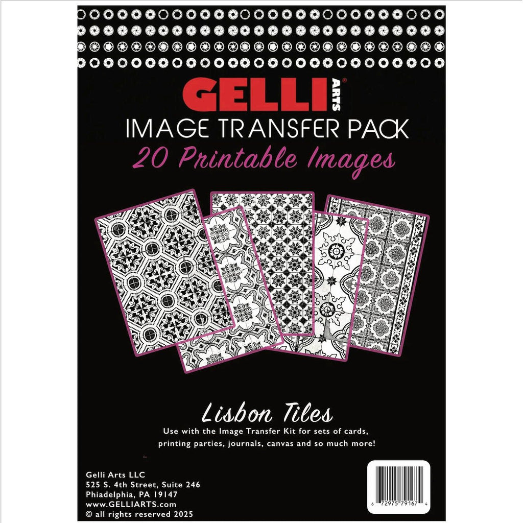 Gelli Arts Image Transfer Printables Pack Lisbon Tiles