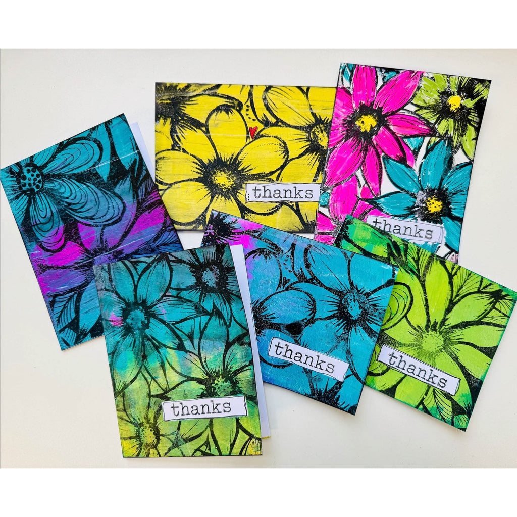 Gelli Arts Image Transfer Printables Pack Wildflowers thanks
