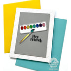 Rainbow Splash Clear Stamps Schoolhouse Messages rs102c Friend Card | color-code:ALT02
