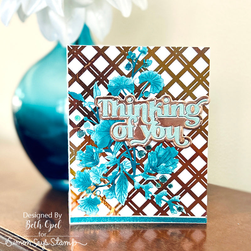 Simon Says Stamp Gentle Blooms Wafer Dies s885 Sweetheart Thinking of You Card
