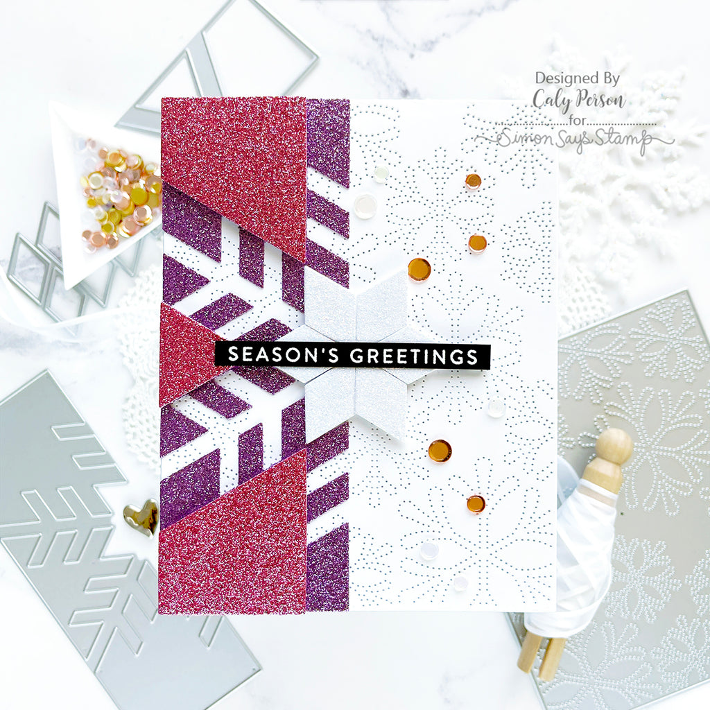 Simon Says Stamp Geometric Snowflake Plate Wafer Dies s868 Diecember Christmas Card | color-code:ALT01