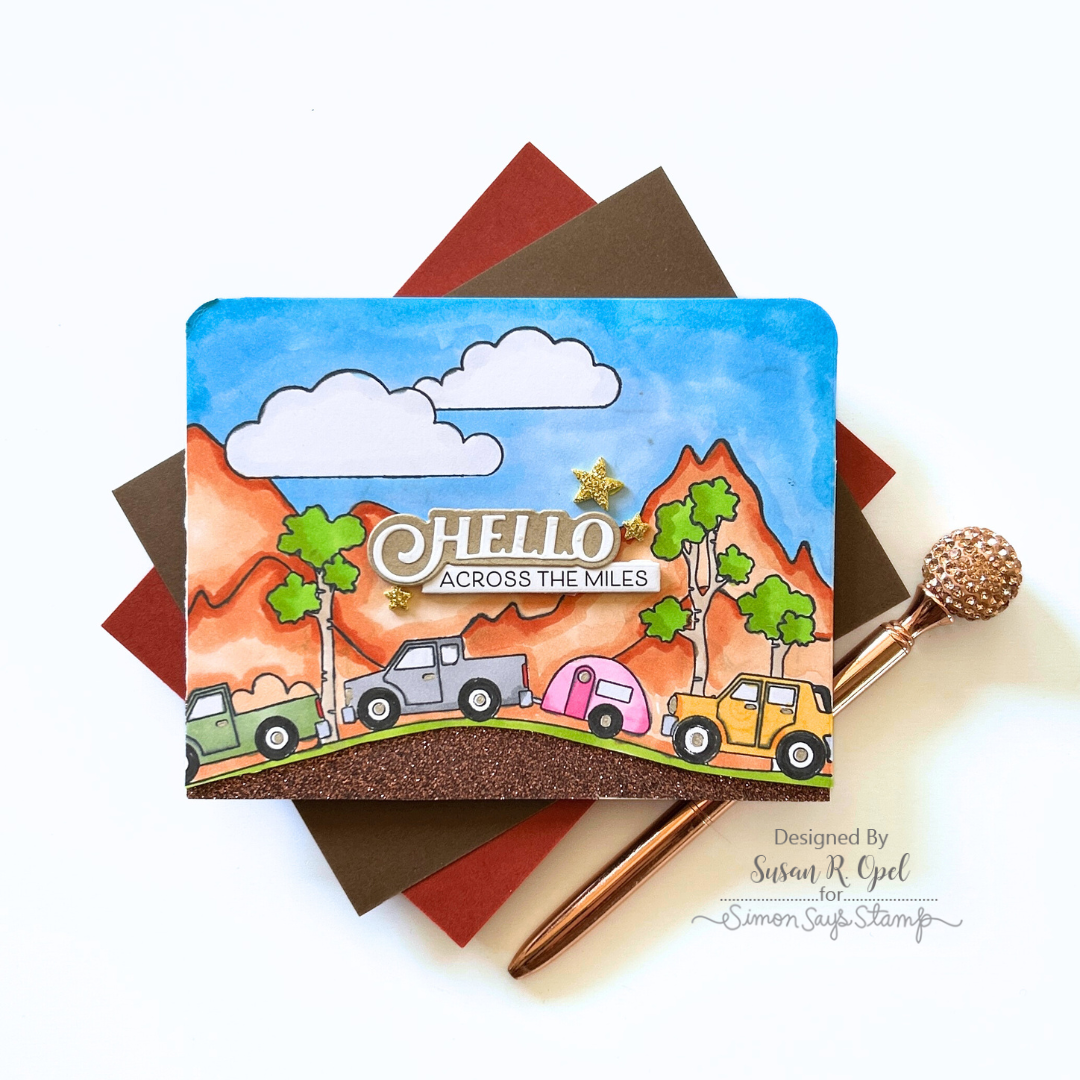 Simon Says Stamp EZ Strips Get Away 1011ez Friend Like You Hello Card
