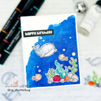 Simon Says Stamp Get Whale Soon Wafer Dies 1282sdc Rain or Shine Birthday Card