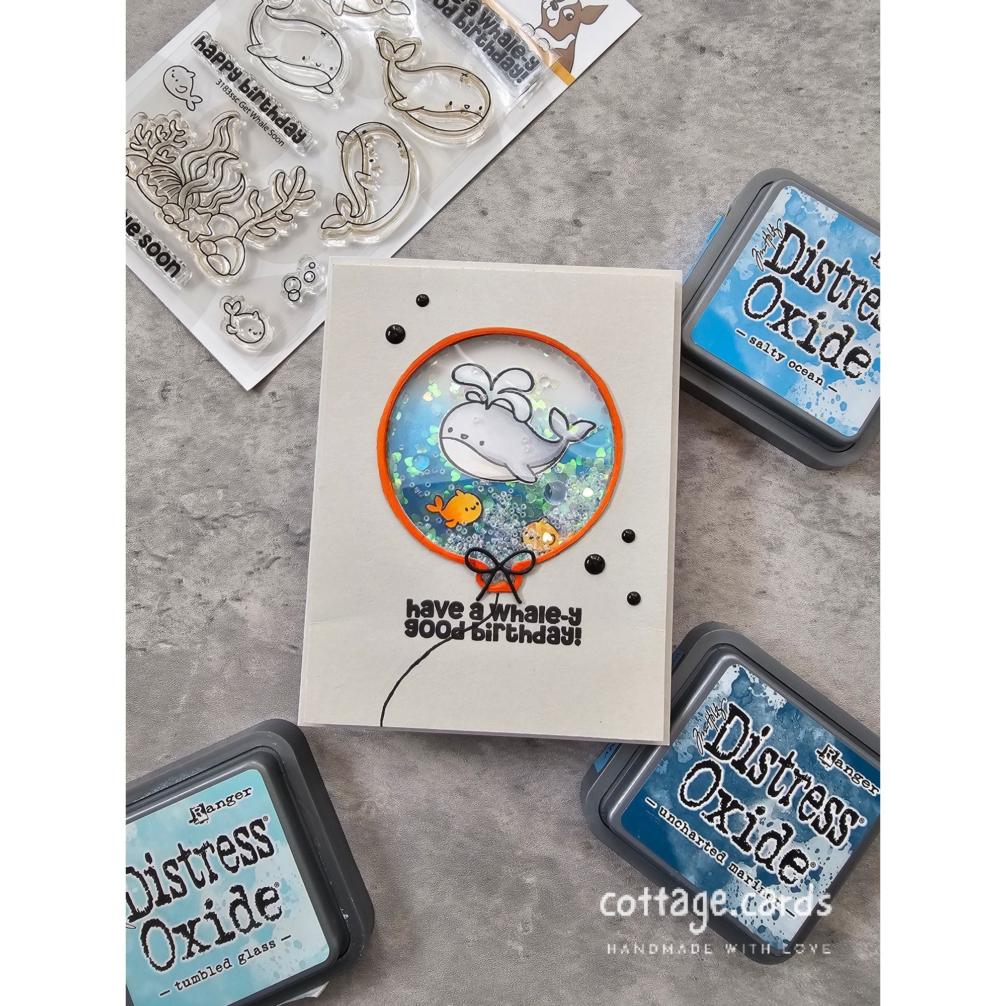 Simon Says Stamps and Dies Get Whale Soon set952gw Rain or Shine Birthday Card