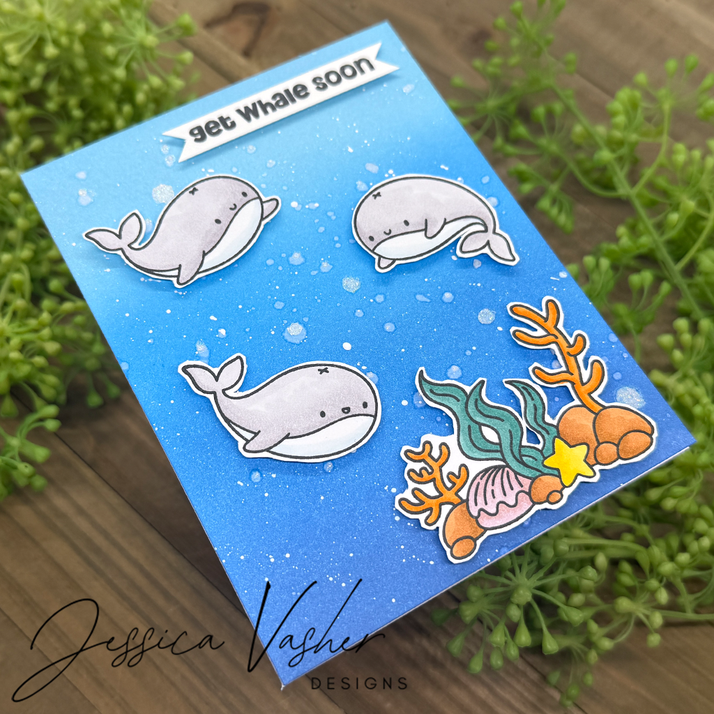 Simon Says Stamps and Dies Get Whale Soon set952gw Rain or Shine Get Well Soon