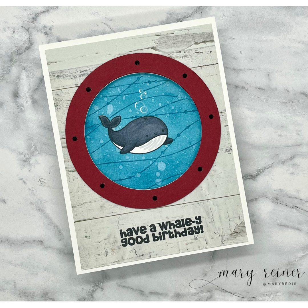 Simon Says Stamps and Dies Get Whale Soon set952gw Rain or Shine Birthday Card