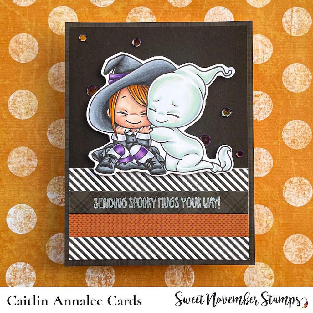 Sweet November Stamps Ghost Hugs Clear Stamp Set snsghhw23 Witch