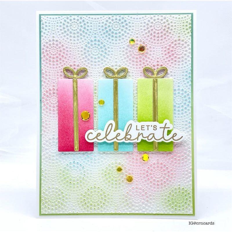 CZ Design Wafer Dies Gift Builder czd230 Splendor Birthday Card