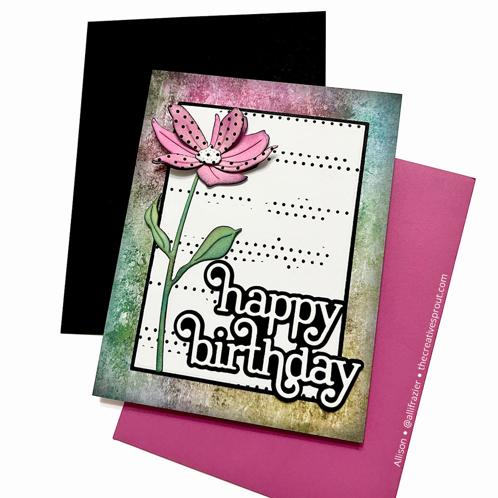 Simon Says Stamp Giggle Happy Birthday Wafer Dies s1031 Moments in Time Birthday Card | color-code:ALT02
