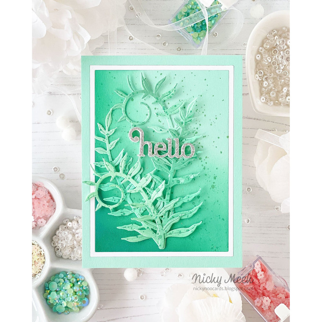 Simon Says Stamp Giggle Hello Wafer Dies s1028 Moments in Time Hello Card | color-code:ALT02