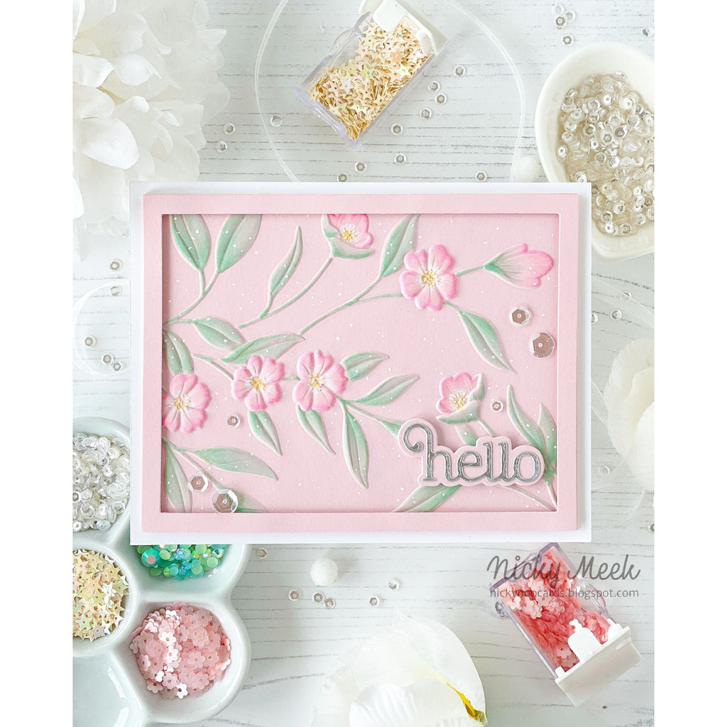 Simon Says Stamp Giggle Hello Wafer Dies s1028 Moments in Time Hello Card | color-code:ALT05